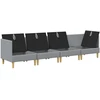Modulinė sofa su laikymo vieta 4 pcs Šviesiai pilka Audinys