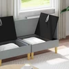 Modulinė sofa su laikymo vieta 4 pcs Šviesiai pilka Audinys
