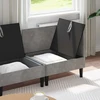 Svetainės baldų komplektas 4 pcs Šviesiai pilka Aksomas