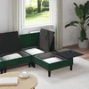 Svetainės baldų komplektas 4 pcs Tamsiai žalia Aksomas