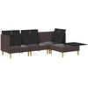 Modulinė sofa su laikymo vieta 4 pcs Tamsiai rudas Audinys