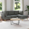 Modulinė sofa su laikymo vieta 4 pcs Tamsiai pilka Audinys