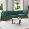 Modulinė sofa su laikymo vieta 4 pcs Tamsiai žalia Audinys