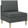 Modulinė sofa su laikymo vieta 4 pcs Tamsiai pilka Audinys