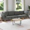 Modulinė sofa su laikymo vieta 4 pcs Tamsiai pilka Audinys