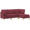 Modulinė sofa su laikymo vieta 4 pcs Vyno raudona Audinys