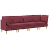 Modulinė sofa su laikymo vieta 4 pcs Vyno raudona Audinys