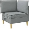 Modulinė sofa su laikymo vieta 5 pcs Šviesiai pilka Audinys