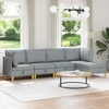 Modulinė sofa su laikymo vieta 5 pcs Šviesiai pilka Audinys