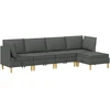 Modulinė sofa su laikymo vieta 5 pcs Tamsiai pilka Audinys