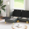 Modulinė sofa su laikymo vieta 5 pcs Tamsiai pilka Audinys
