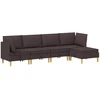 Modulinė sofa su laikymo vieta 5 pcs Tamsiai rudas Audinys