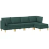 Modulinė sofa su laikymo vieta 5 pcs Tamsiai žalia Audinys