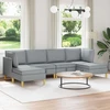 Modulinė sofa su laikymo vieta 6 pcs Šviesiai pilka Audinys