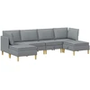 Modulinė sofa su laikymo vieta 6 pcs Šviesiai pilka Audinys