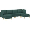 Modulinė sofa su laikymo vieta 6 pcs Tamsiai žalia Audinys
