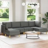 Modulinė sofa su laikymo vieta 6 pcs Tamsiai pilka Audinys