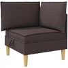 Modulinė sofa su laikymo vieta 6 pcs Tamsiai rudas Audinys