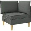 Modulinė sofa su laikymo vieta 6 pcs Tamsiai pilka Audinys