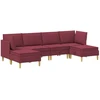 Modulinė sofa su laikymo vieta 6 pcs Vyno raudona Audinys