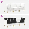 Modulinė sofa su laikymo vieta 3 pcs Balta Audinys