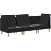 Modulinė sofa su laikymo vieta 3 pcs Juoda Audinys