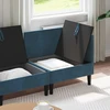 Svetainės baldų komplektas su pagalve 3 pcs Mėlyna Aksomas