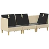 Modulinė sofa su laikymo vieta 3 pcs Kreminė Audinys