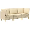 Modulinė sofa su laikymo vieta 3 pcs Kreminė Audinys