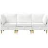 Modulinė sofa su laikymo vieta 3 pcs Balta Audinys