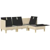 Modulinė sofa su laikymo vieta 4 pcs Kreminė Audinys