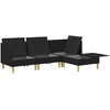 Modulinė sofa su laikymo vieta 4 pcs Juoda Audinys