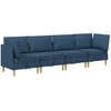 Modulinė sofa su laikymo vieta 4 pcs Mėlyna Audinys