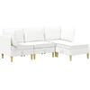 Modulinė sofa su laikymo vieta 4 vnt. Balta Audinys