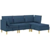 Modulinė sofa su laikymo vieta 4 pcs Mėlyna Audinys