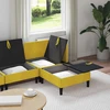 Svetainės baldų komplektas su pagalve 4 pcs Geltona Aksomas