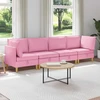 Modulinė sofa su laikymo vieta 4 pcs Rožinė Audinys