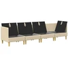 Modulinė sofa su laikymo vieta 4 pcs Kreminė Audinys