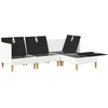 Modulinė sofa su laikymo vieta 4 pcs Balta Audinys