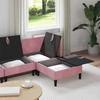 Svetainės baldų komplektas su pagalve 4 pcs Rožinė Aksomas
