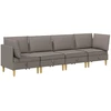 Modulinė sofa su laikymo vieta 4 pcs Taupe Audinys