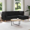 Modulinė sofa su laikymo vieta 4 pcs Juoda Audinys