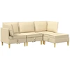 Modulinė sofa su laikymo vieta 4 pcs Kreminė Audinys