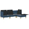 Modulinė sofa su laikymo vieta 4 pcs Mėlyna Audinys
