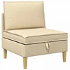 Modulinė sofa su laikymo vieta 4 pcs Kreminė Audinys