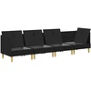 Modulinė sofa su laikymo vieta 4 pcs Juoda Audinys