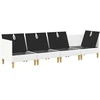 Modulinė sofa su laikymo vieta 4 pcs Balta Audinys