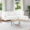 Modulinė sofa su laikymo vieta 4 pcs Balta Audinys