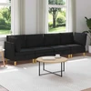 Modulinė sofa su laikymo vieta 4 pcs Juoda Audinys