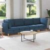 Modulinė sofa su laikymo vieta 4 pcs Mėlyna Audinys